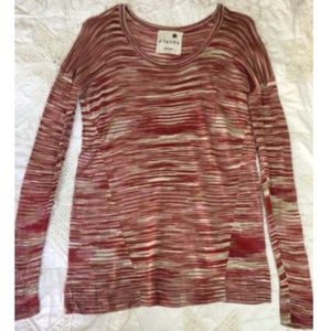 kensie Long-Sleeve Top Henley Medium